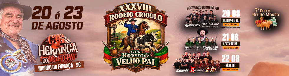 Capa 22.08 RODEIO CRIOULO: CTG HERANÇA VELHO PAI