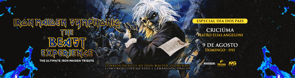 Capa IRON MAIDEN SYMPHONIC NO TEATRO ELIAS ANGELONI