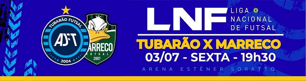 Capa TUBARÃO FUTSAL X MARRECO