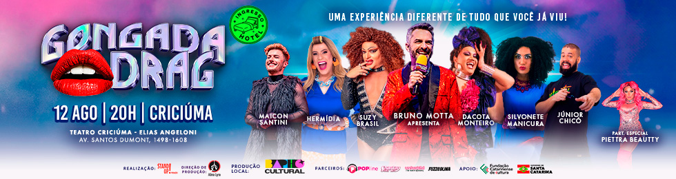 Capa GONGADA DRAG NO TEATRO ELIAS ANGELONI