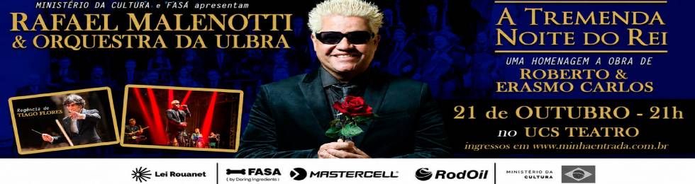 Capa RAFAEL MALENOTTI E ORQUESTRA DA ULBRA EM: A TREMENDA NOITE DO REI.