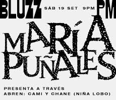 Miniatura MARíA PUñALES PRESENTA SU DISCO A TRAVéS EN BLUZZ