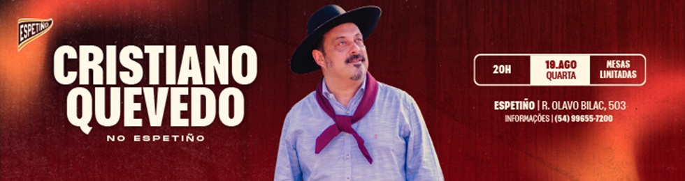 Capa CRISTIANO QUEVEDO NO ESPETINO