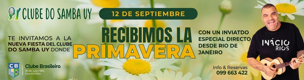 Capa RECIBIMOS LA PRIMAVERA EN CLUBE DO SAMBA | 12 DE SEPTIEMBRE