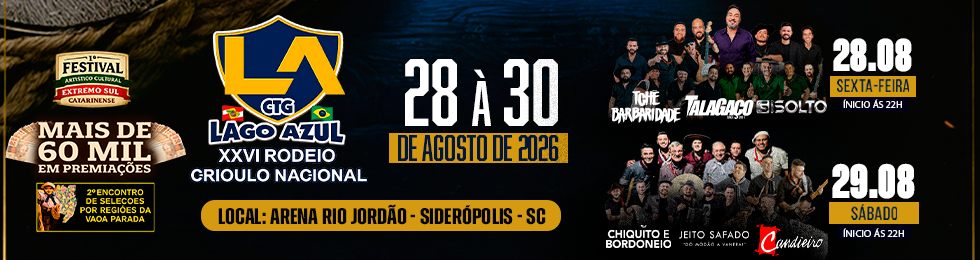 Capa XXVI RODEIO CRIOULO NACIONAL CTG LAGO AZUL 29.08