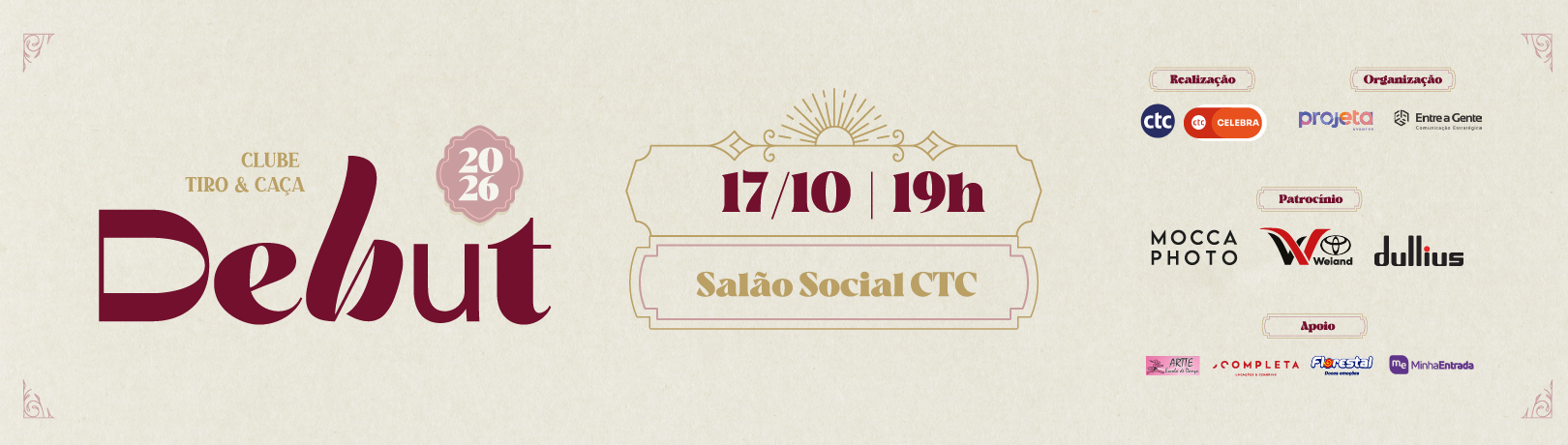Capa BAILE DE DEBUTANTES CTC 2026