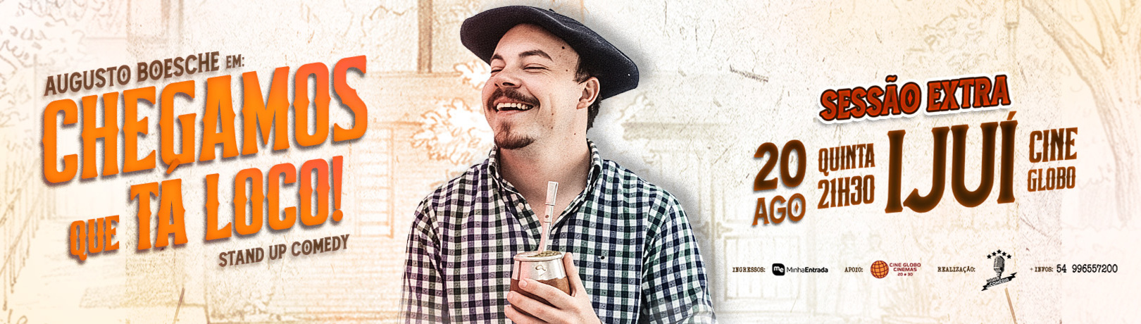 Capa AUGUSTO BOESCHE EM CHEGAMOS QUE TA LOCO - SESSÃO EXTRA EM IJUI 