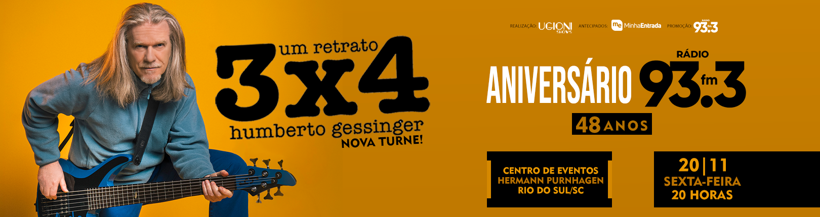 Capa HUMBERTO GESSINGER - ANIVERSARIO RADIO 93.3 FM