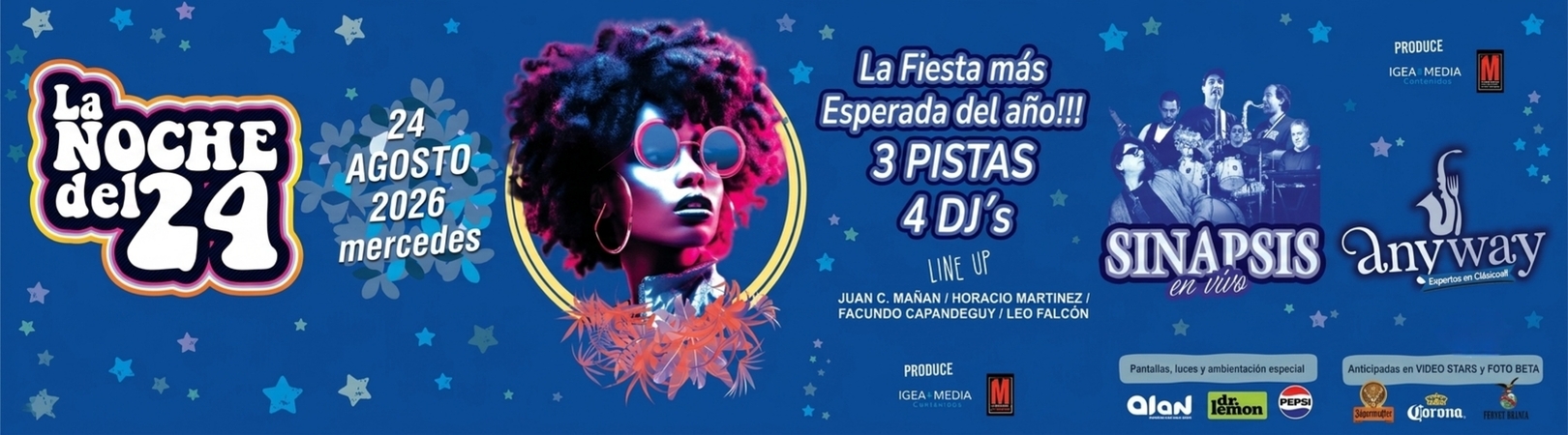 Capa LA NOCHE DEL 24 DE AGOSTO EN ANYWEY.