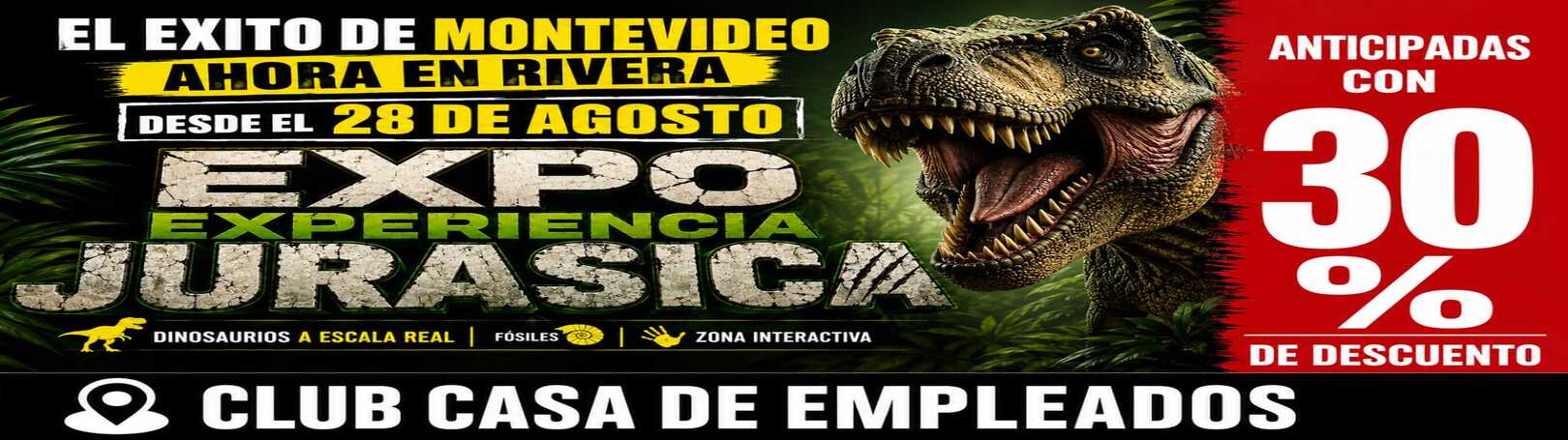 Capa EXPO EXPERIENCIA JURASICA EN RIVERA