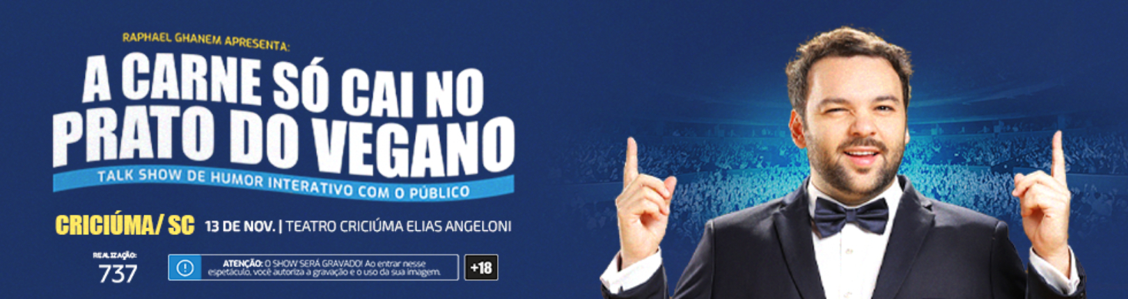 Capa RAPHAEL GHANEM NO TEATRO CRICIUMA ELIAS ANGELONI