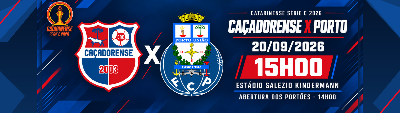 Capa CAÇADORENSE X PORTO - CATARINENSE SÉRIE C 2026