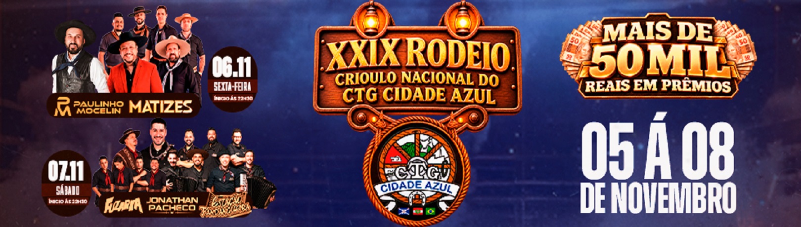 Capa XXIX RODEIO CRIOULO NACIONAL DO CTG CIDADE AZUL 