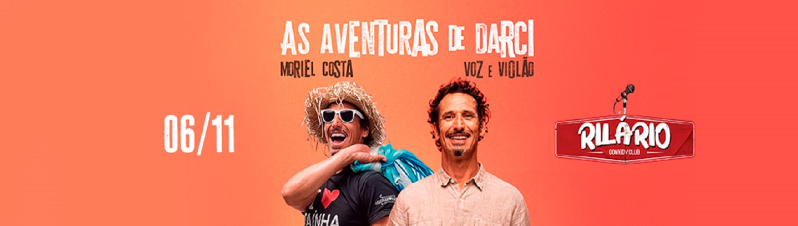 Capa AS AVENTURAS DE DARCI: MORIEL COSTA VOZ E VIOLÃO EM TUBARÃO SC