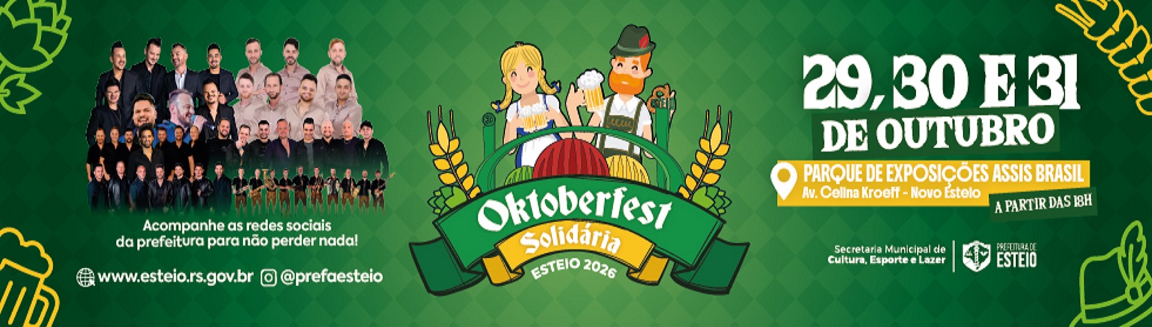 Capa OKTOBERFEST SOLIDÁRIA DE ESTEIO 2026
